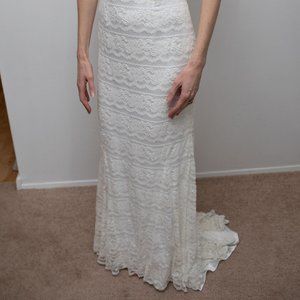 NWT GALINA Wedding Dress - Lace Sheath Sequins